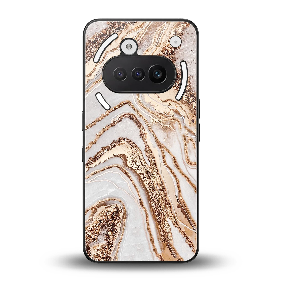 Luxe White back phone cover | glass case for nothing phone 3a
