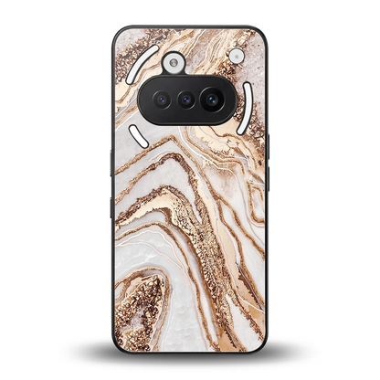 Luxe White back phone cover | glass case for nothing phone 3a