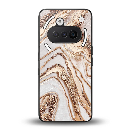 Luxe White back phone cover | glass case for nothing phone 3a