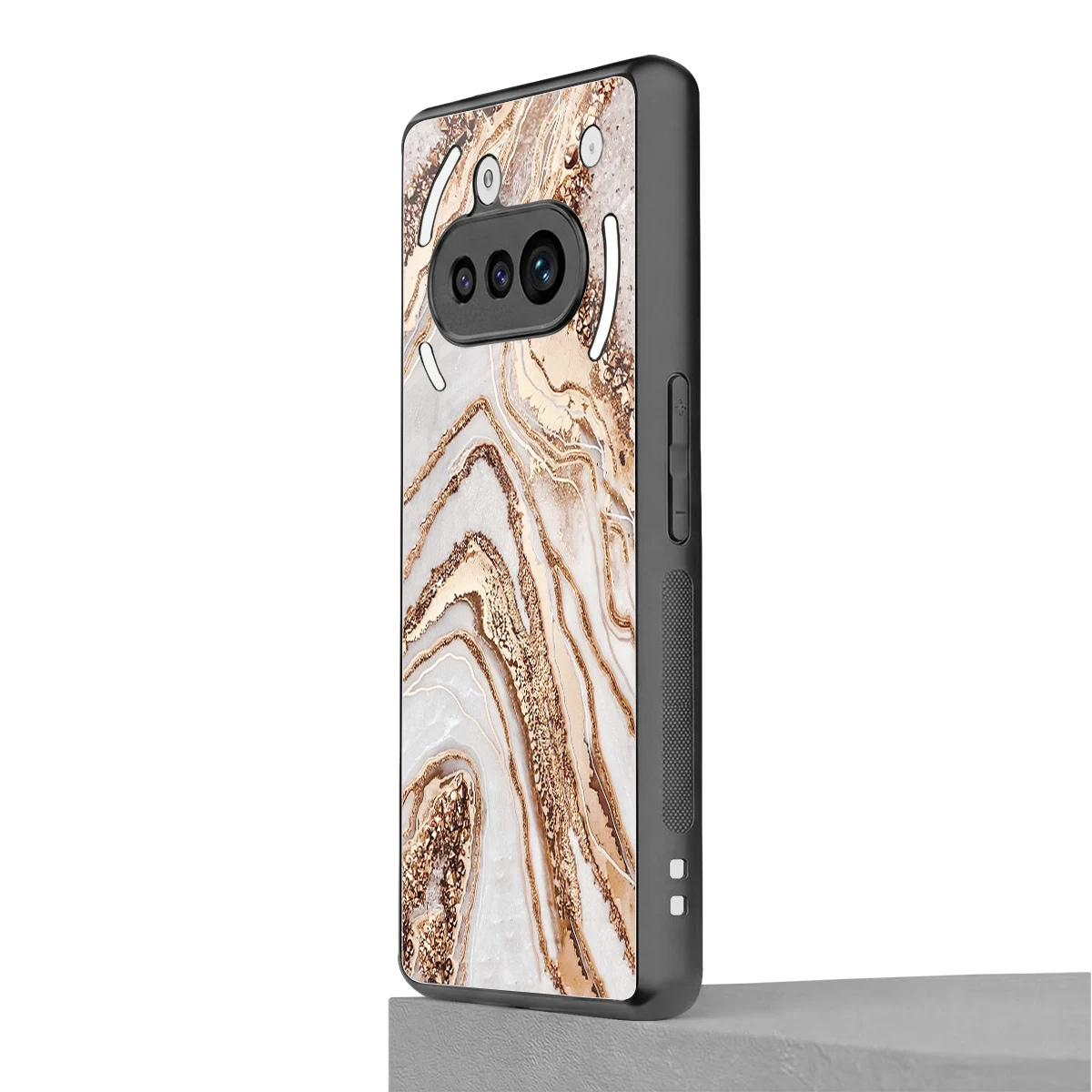 Luxe White nothing phone 3a mobile cover | shockproof glass phone case