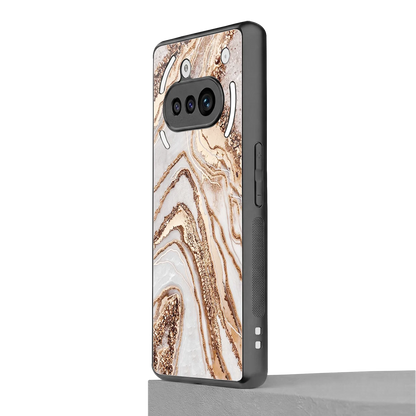 Luxe White nothing phone 3a mobile cover | shockproof glass phone case