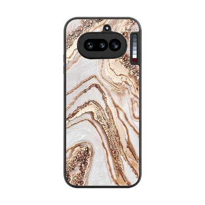 Luxe White back phone cover | glass case for nothing phone 4a