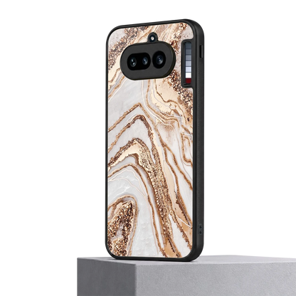 Luxe White nothing phone 4a mobile cover | shockproof glass phone case