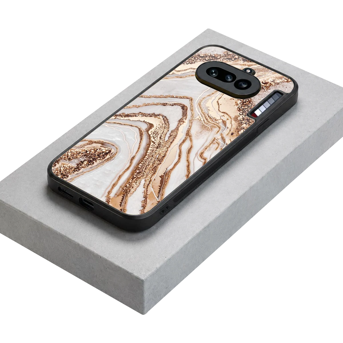 Luxe White stylish phone case for nothing phone 4a | glossy glass and slim fit