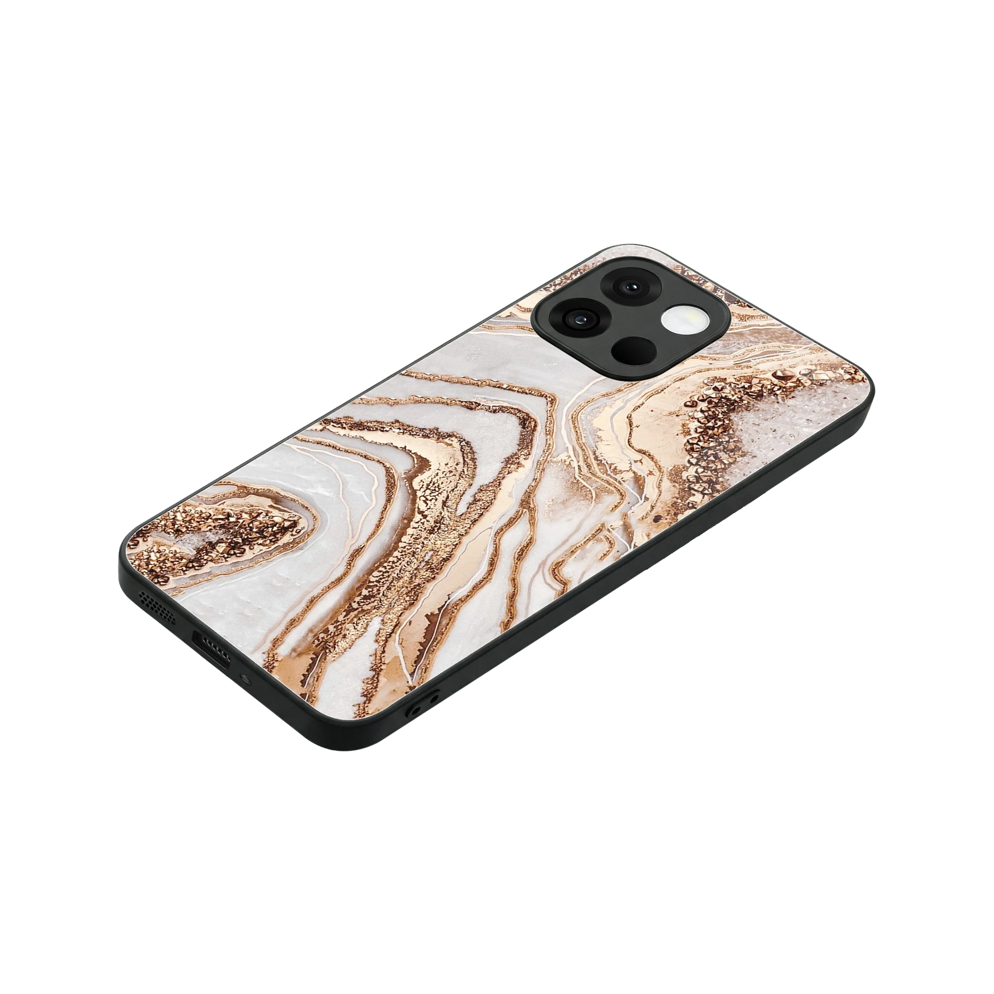 Luxe White stylish phone case for oneplus 13s | glossy glass and slim fit