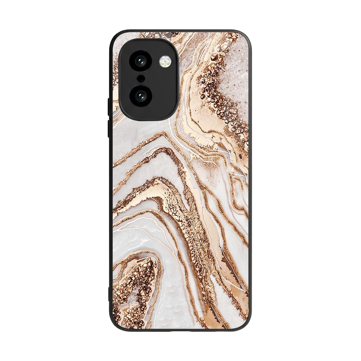 Luxe White back phone cover | glass case for oneplus 15r