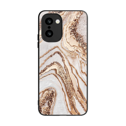 Luxe White back phone cover | glass case for oneplus 15r