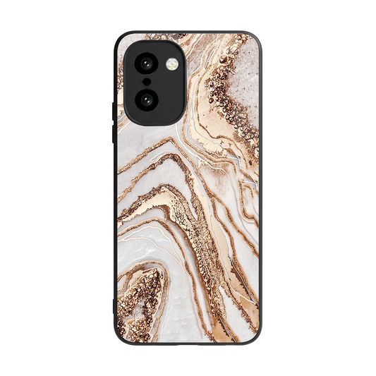 Luxe White back phone cover | glass case for oneplus 15r