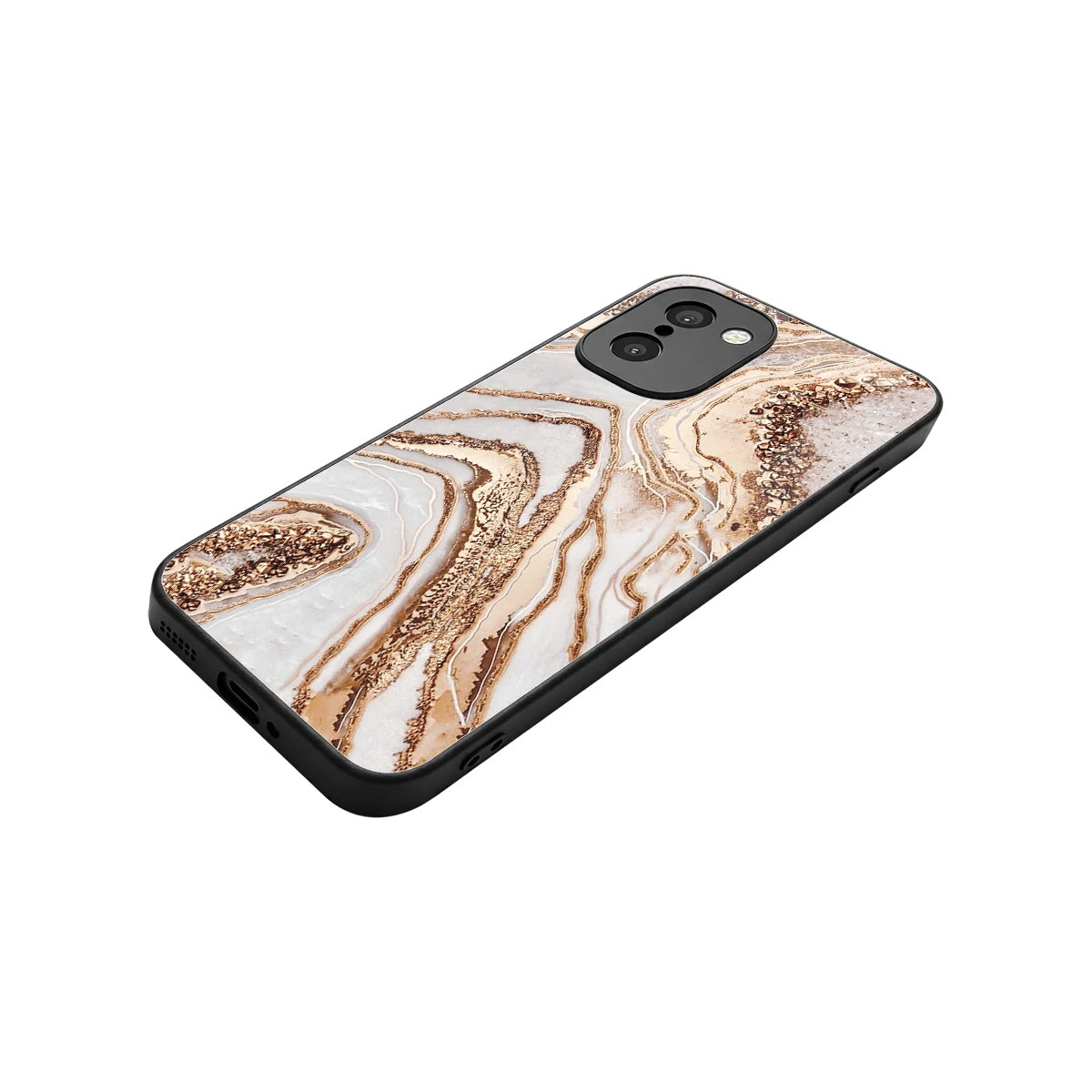 Luxe White stylish phone case for oneplus 15r | glossy glass and slim fit