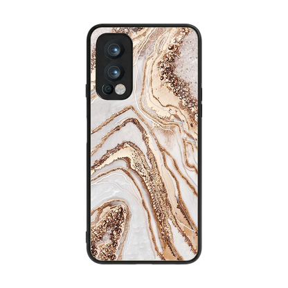 Luxe White back phone cover | glass case for oneplus nord 2