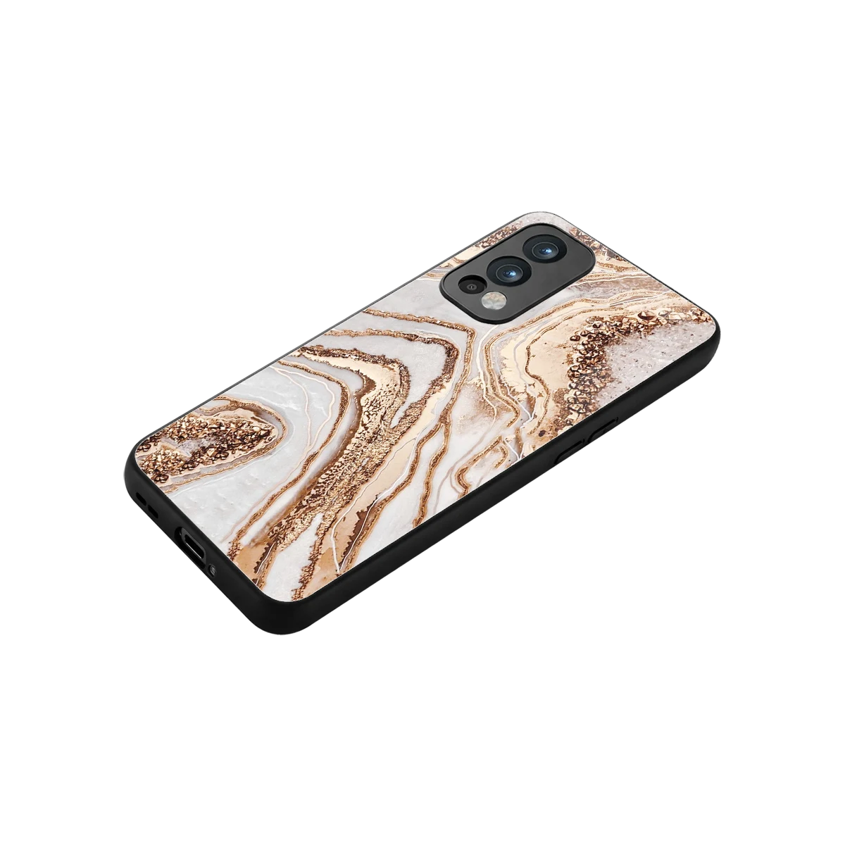 Luxe White stylish phone case for oneplus nord 2 | glossy glass and slim fit