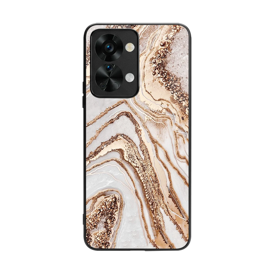 Luxe White back phone cover | glass case for oneplus nord 2t