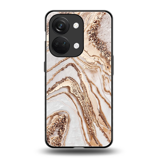 Luxe White back phone cover | glass case for oneplus nord 3