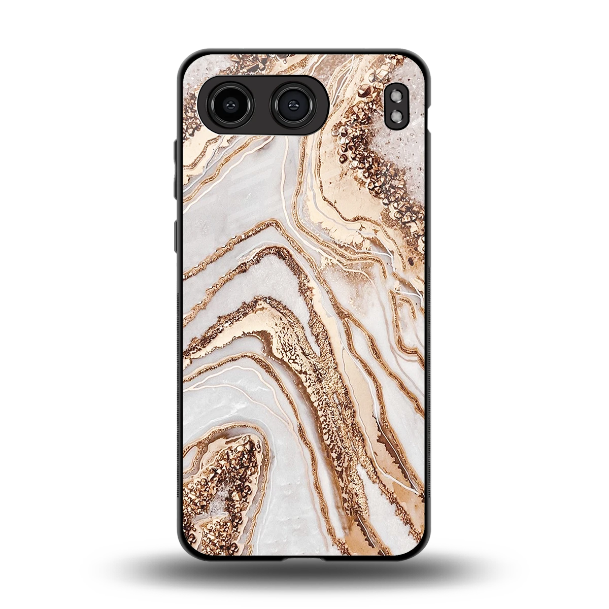 Luxe White back phone cover | glass case for oneplus nord 4