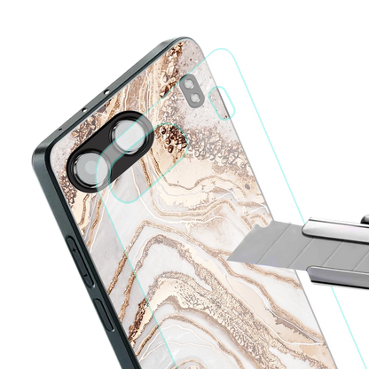 Luxe White stylish phone case for oneplus nord 4 | glossy glass and slim fit