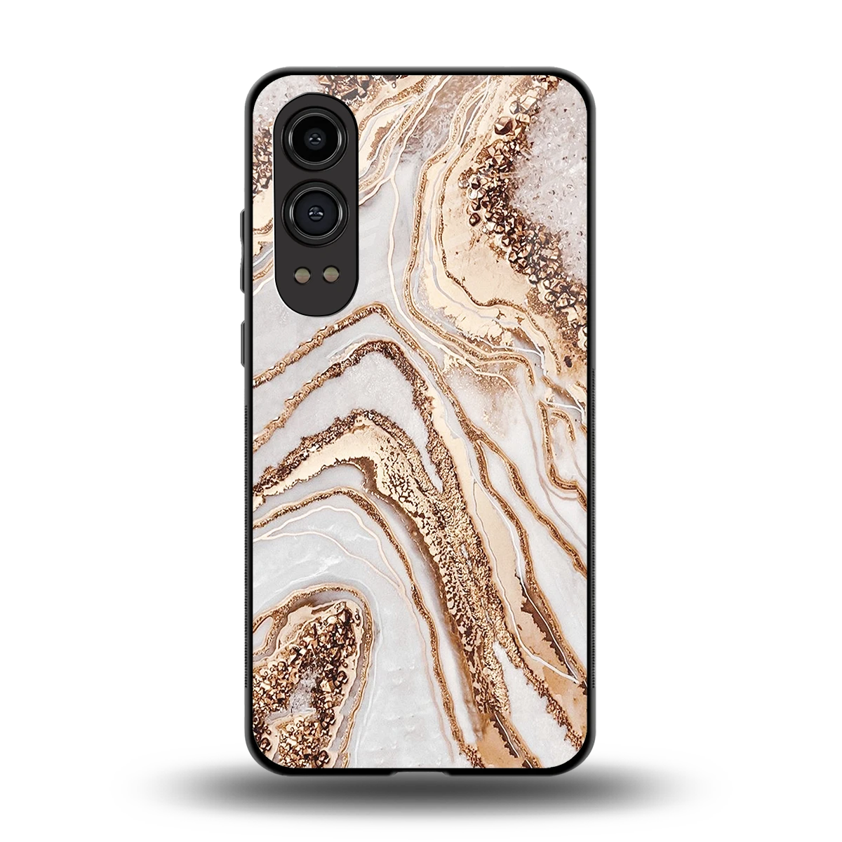 Luxe White back phone cover | glass case for oneplus nord ce 4 lite