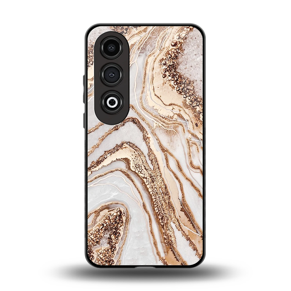 Luxe White back phone cover | glass case for oneplus nord ce 4