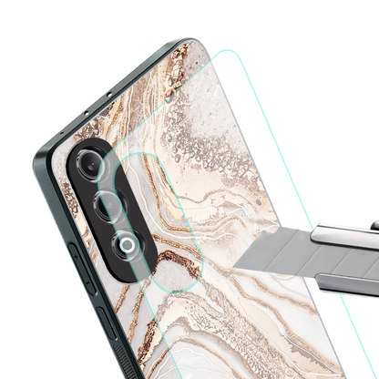 Luxe White stylish phone case for oneplus nord ce 4 | glossy glass and slim fit