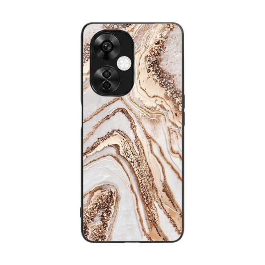 Luxe White back phone cover | glass case for oneplus nord ce 3 lite