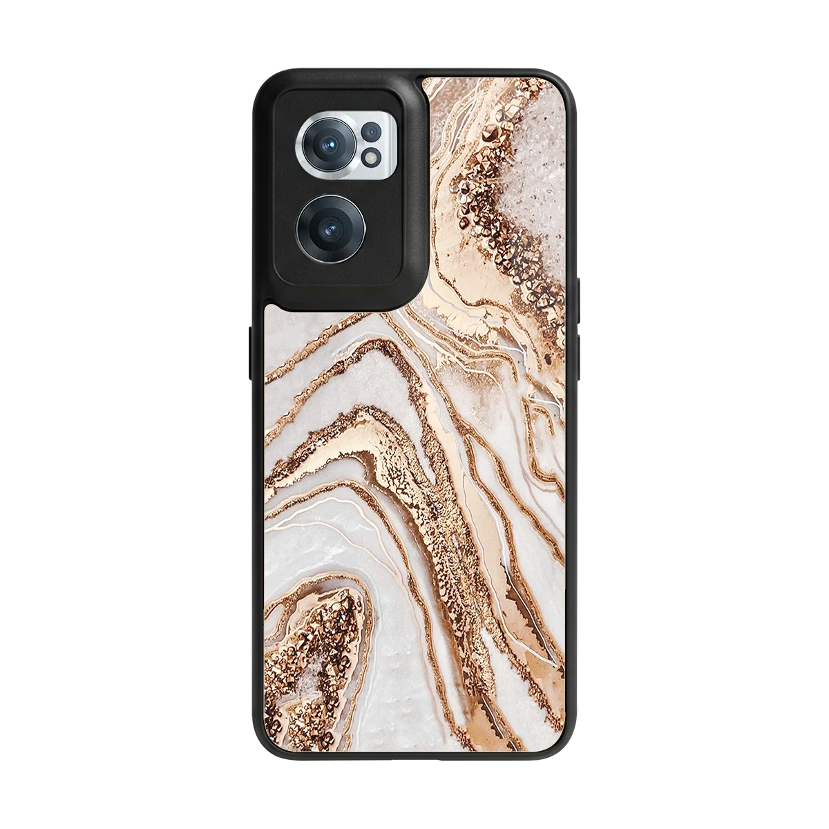 Luxe White back phone cover | glass case for oneplus nord ce 2