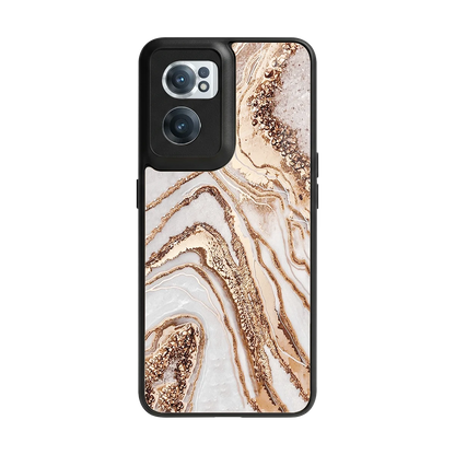 Luxe White back phone cover | glass case for oneplus nord ce 2