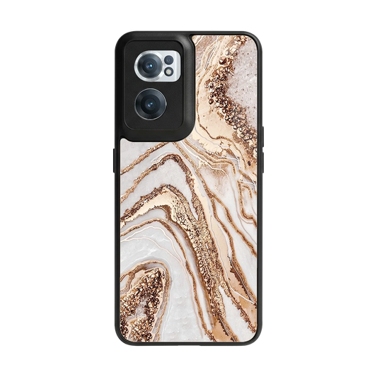 Luxe White back phone cover | glass case for oneplus nord ce 2