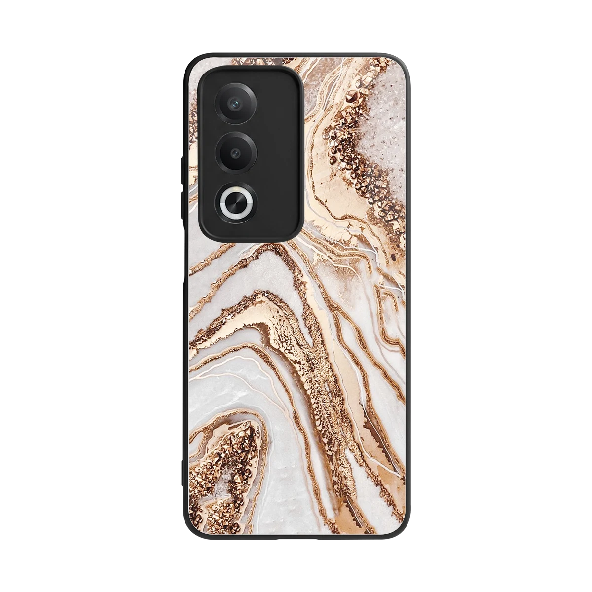 Luxe White back phone cover | glass case for oppo a3 pro