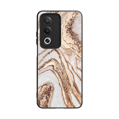 Luxe White back phone cover | glass case for oppo a3 pro