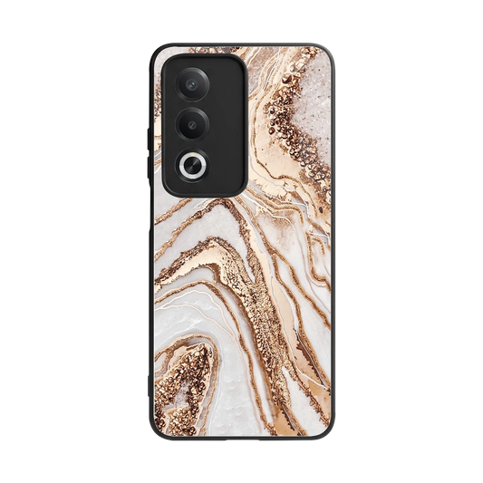 Luxe White back phone cover | glass case for oppo a3 pro