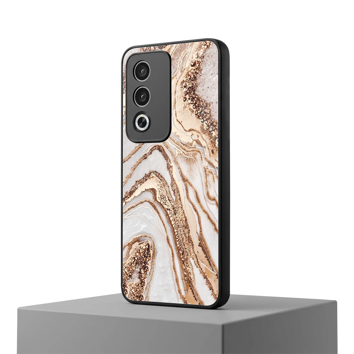 Luxe White oppo a3 pro mobile cover | shockproof glass phone case