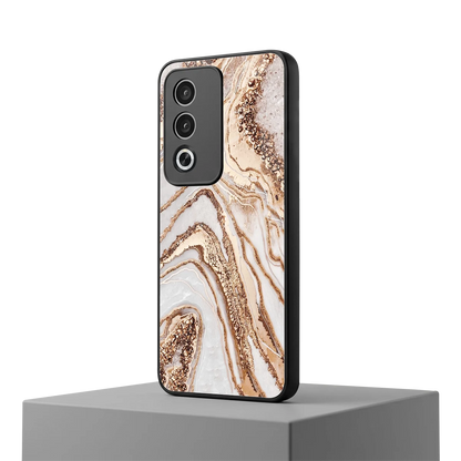 Luxe White oppo a3 pro mobile cover | shockproof glass phone case