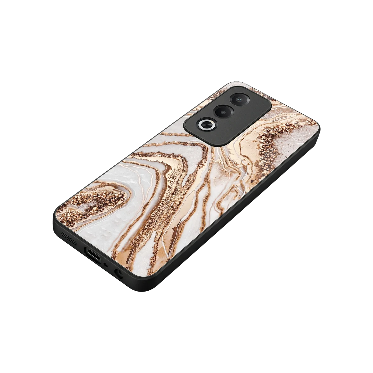 Luxe White stylish phone case for oppo a3 pro | glossy glass and slim fit