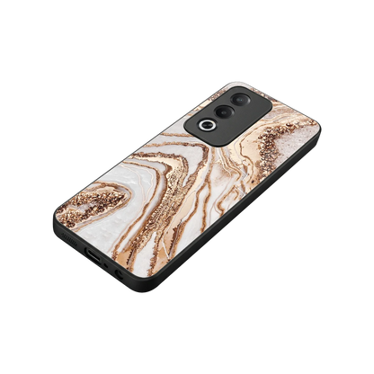 Luxe White stylish phone case for oppo a3 pro | glossy glass and slim fit