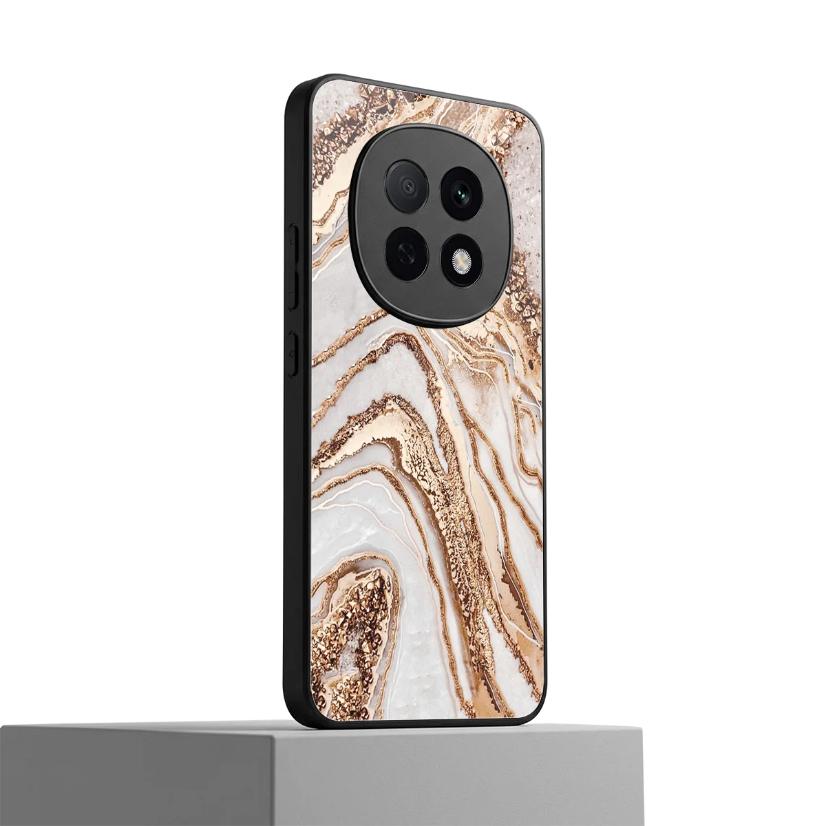 Luxe White oppo f29 pro 5g mobile cover | shockproof glass phone case