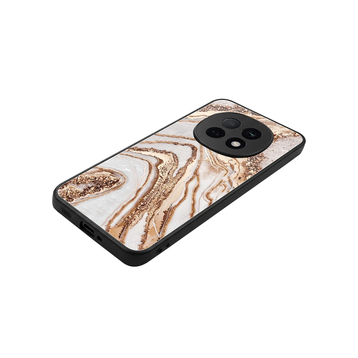 Luxe White stylish phone case for oppo f29 pro 5g | glossy glass and slim fit