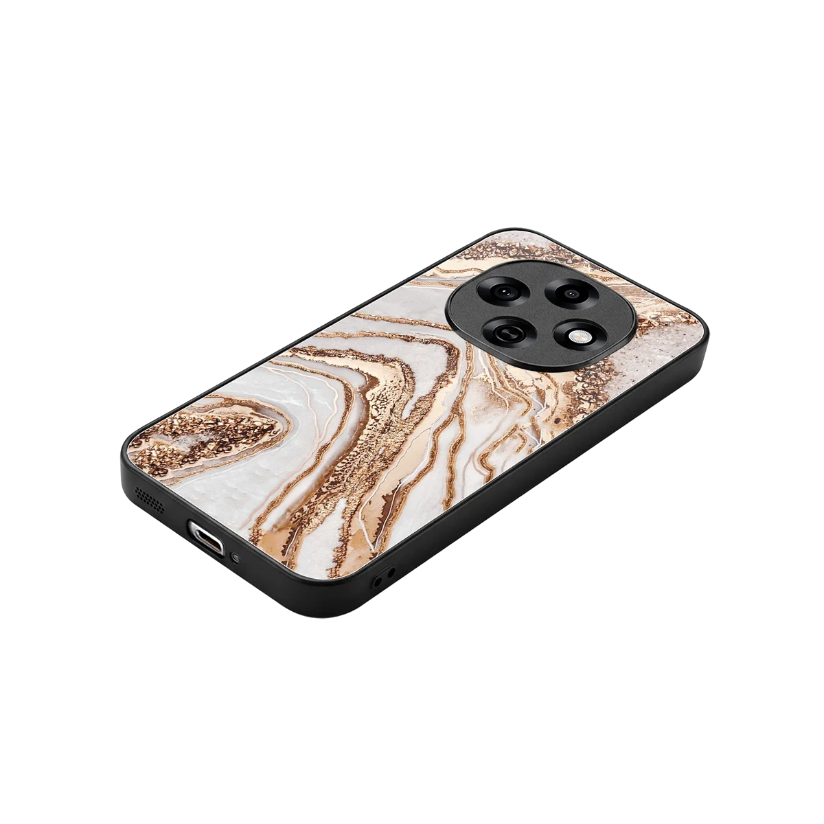 Luxe White stylish phone case for oppo f31 pro 5g | glossy glass and slim fit