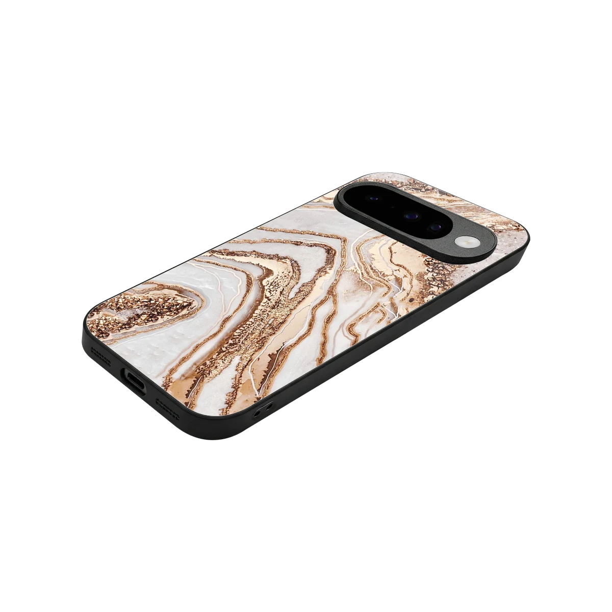 Luxe White stylish phone case for google pixel 10 | glossy glass and slim fit