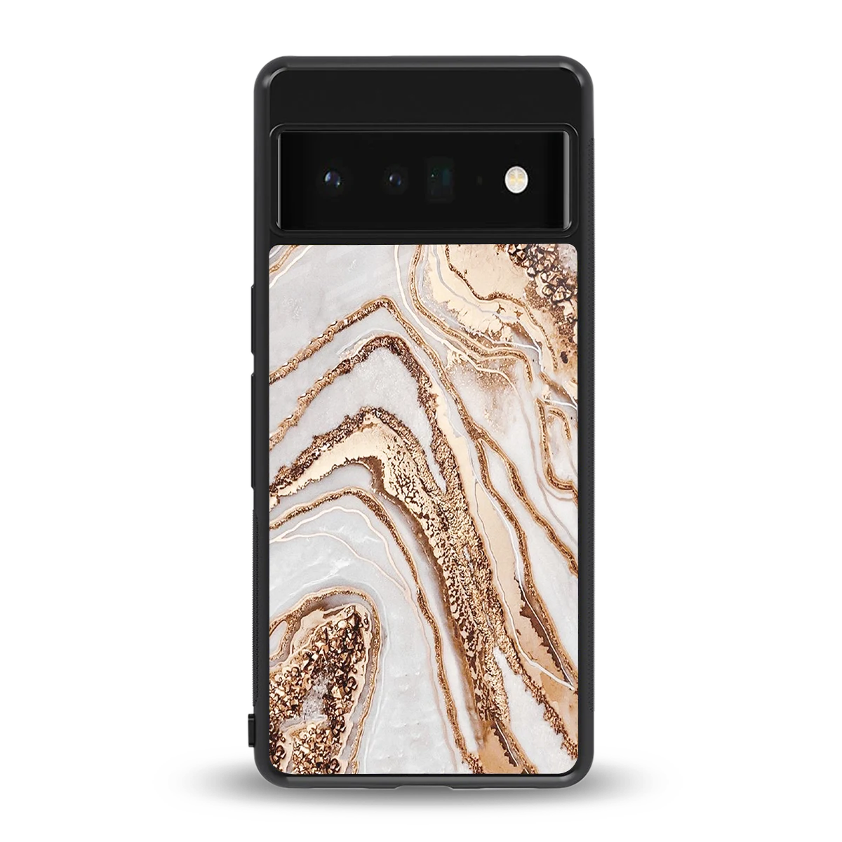 Luxe White back phone cover | glass case for google pixel 6 pro