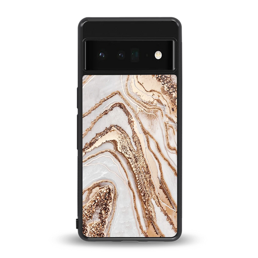 Luxe White back phone cover | glass case for google pixel 6 pro