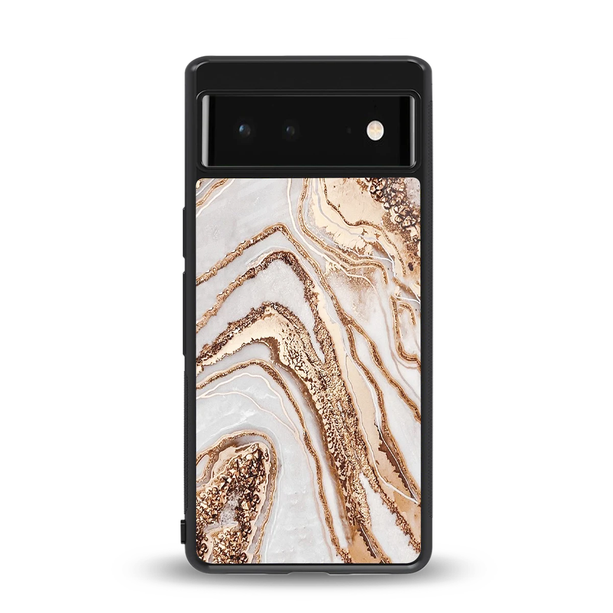 Luxe White back phone cover | glass case for google pixel 6a
