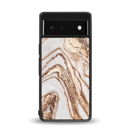 Luxe White back phone cover | glass case for google pixel 6a
