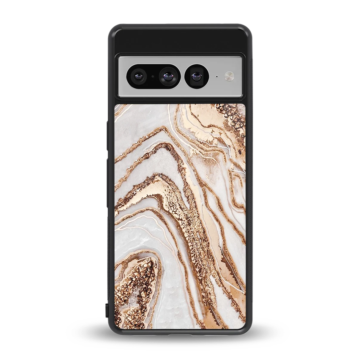Luxe White back phone cover | glass case for google pixel 7 pro