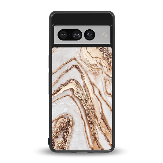 Luxe White back phone cover | glass case for google pixel 7 pro