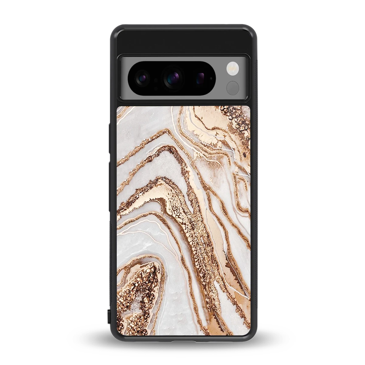 Luxe White back phone cover | glass case for google pixel 8 pro