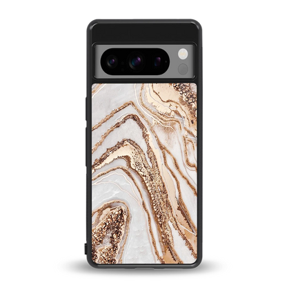 Luxe White back phone cover | glass case for google pixel 8 pro