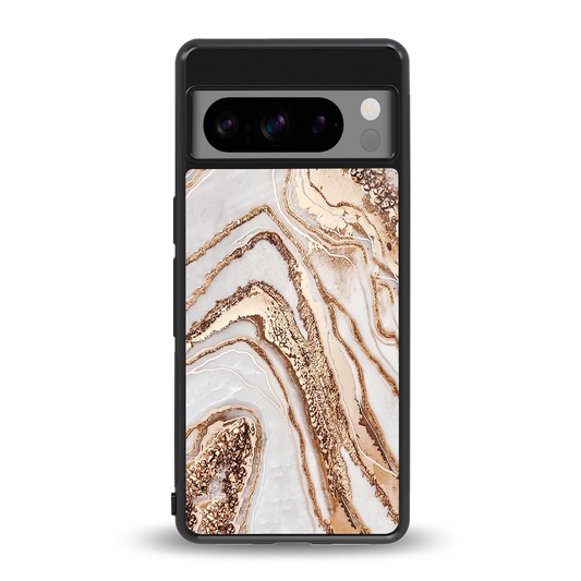 Luxe White back phone cover | glass case for google pixel 8 pro