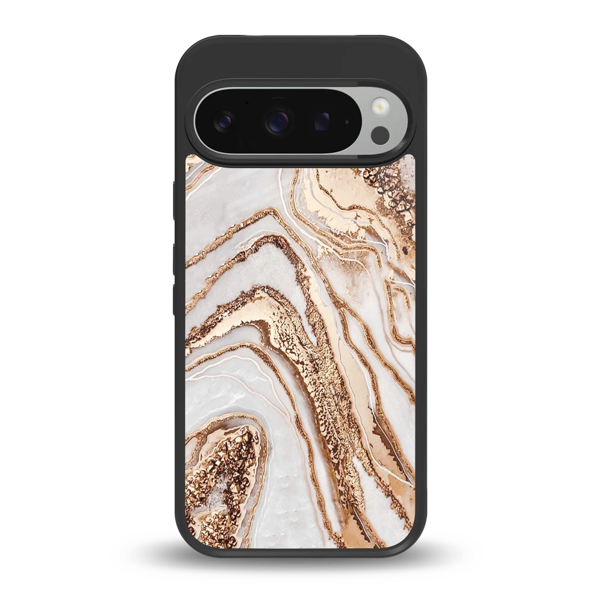 Luxe White back phone cover | glass case for google pixel 9 pro xl