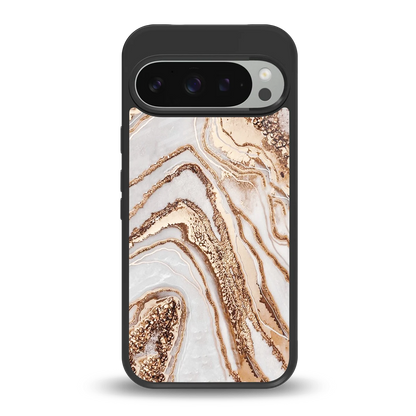 Luxe White back phone cover | glass case for google pixel 9 pro xl