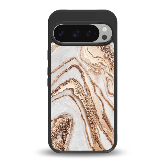 Luxe White back phone cover | glass case for google pixel 9 pro xl