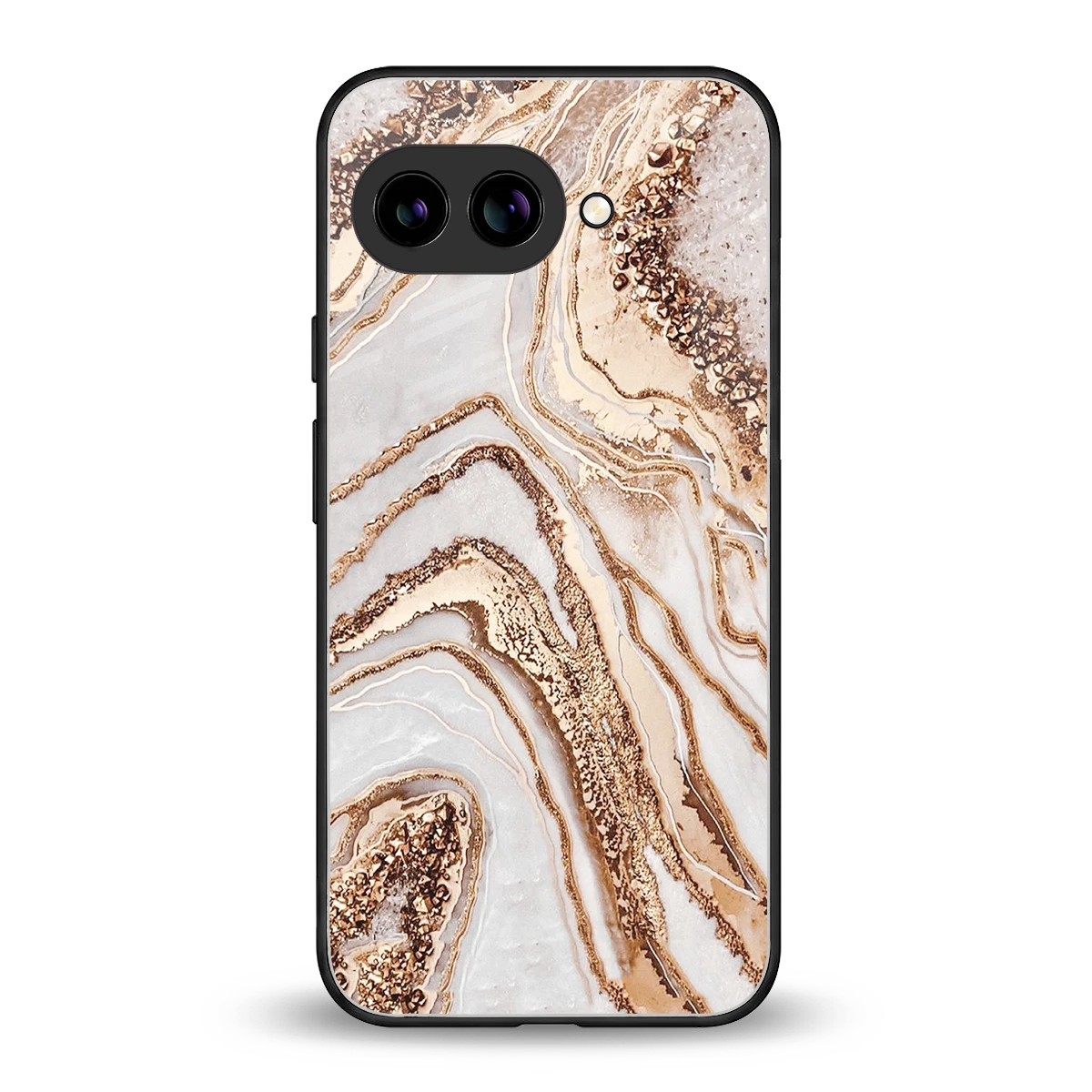 Luxe White back phone cover | glass case for google pixel 10a